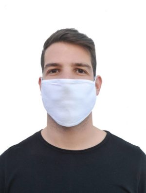 5 Προστατευτικές Βαμβακερές Μάσκες Πολλαπλών Χρήσεων σε Λευκό Χρώμα L-95-Α6-1