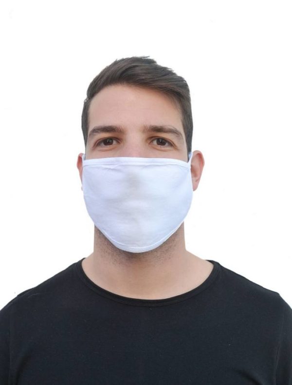 1 Προστατευτική Βαμβακερή Μάσκα Πολλαπλών Χρήσεων σε Λευκό Χρώμα L-95-Α6