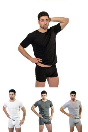 Σετ 4 Ανδρικά Εσώρουχα Βαμβακερά Boxer Σε Εφαρμοστή Γραμμή - Ανθρακί/Μαύρο/Γκρι/Λευκό PRO-120