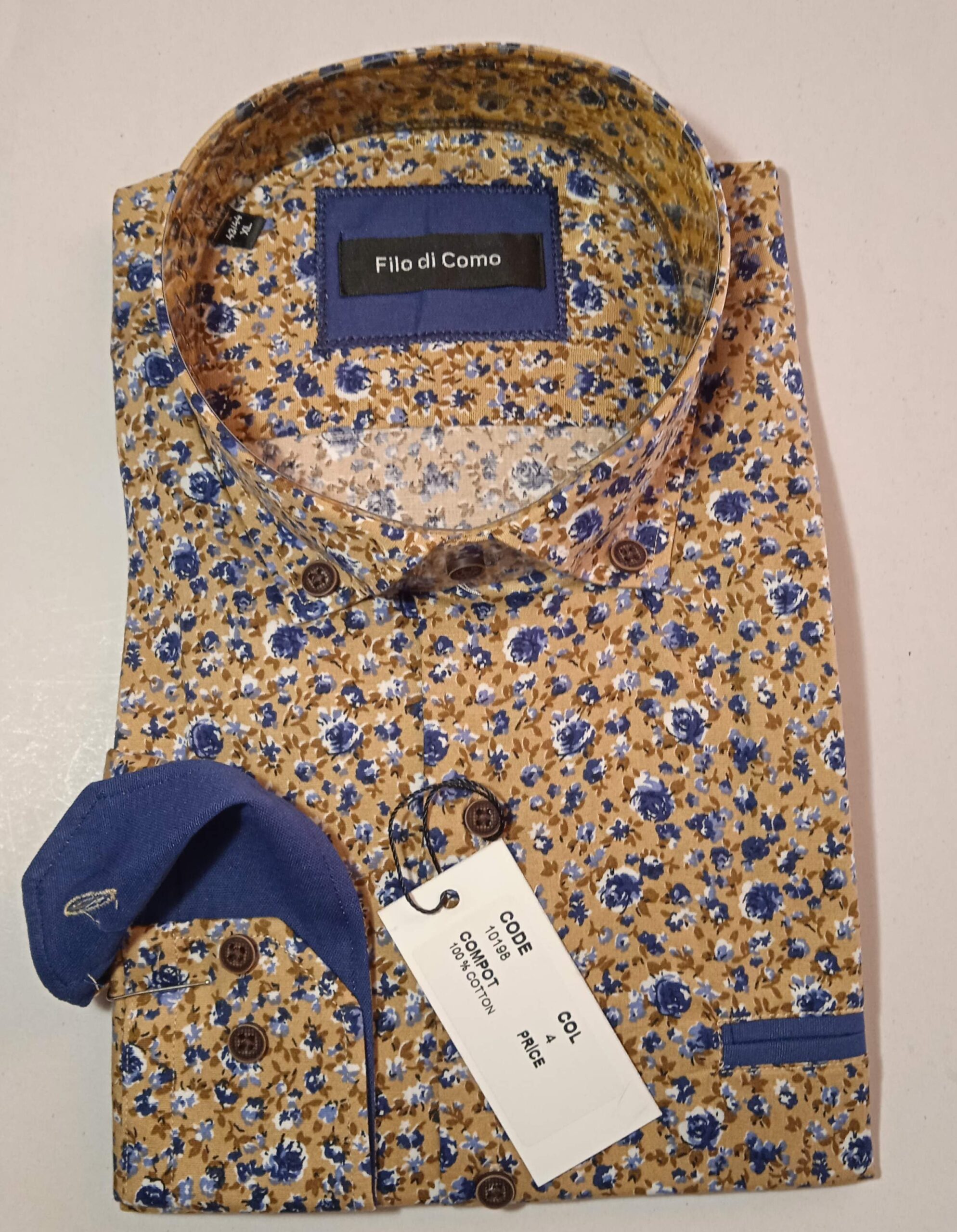 IMG_20250923_105511 Πουκάμισο μπεζ εμπριμέ - Image 1