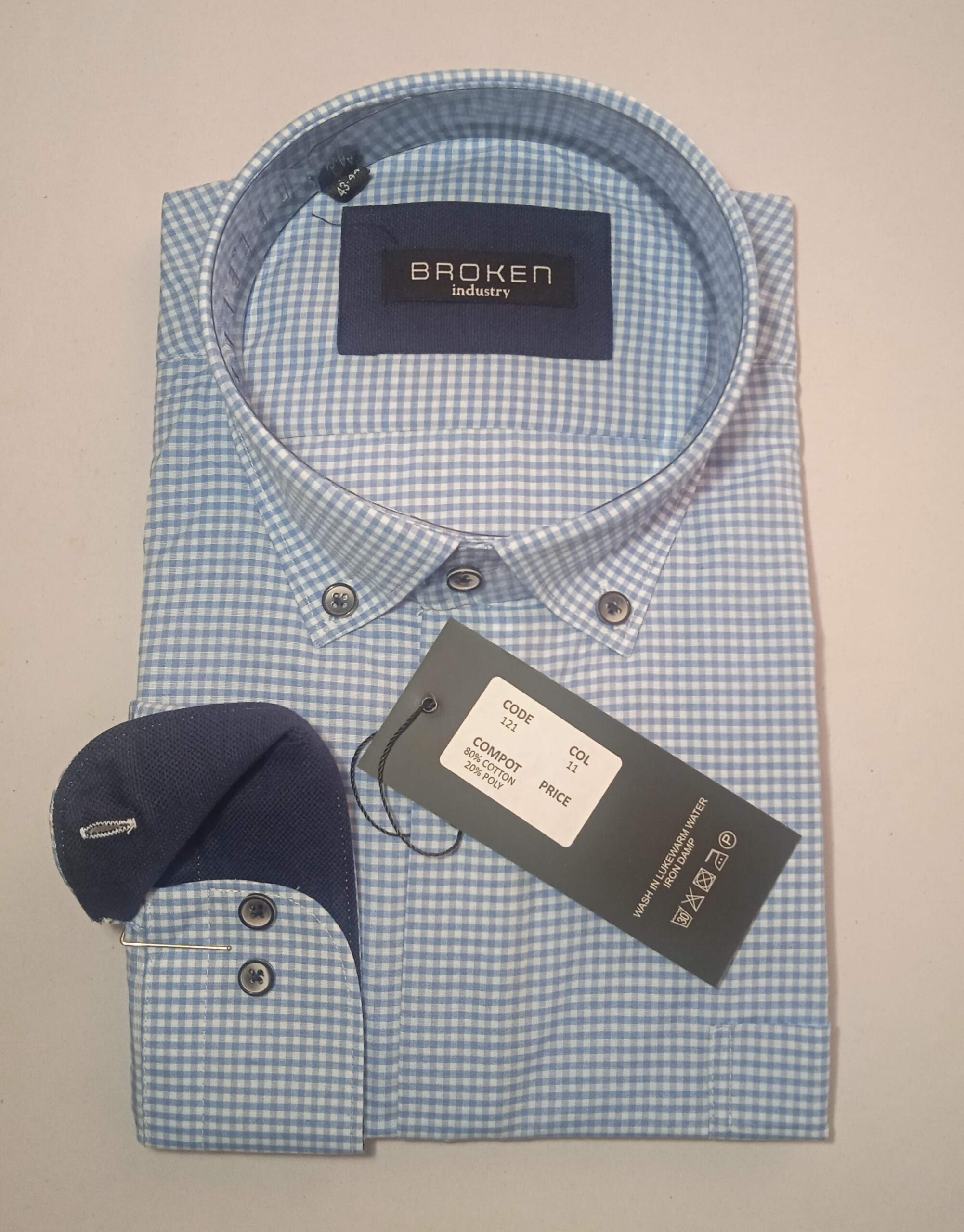 IMG_20250924_111848 Πουκάμισο γαλάζιο πτι καρό - Image 1